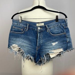 Free People Loving Good Vibrations Cutoff Shorts